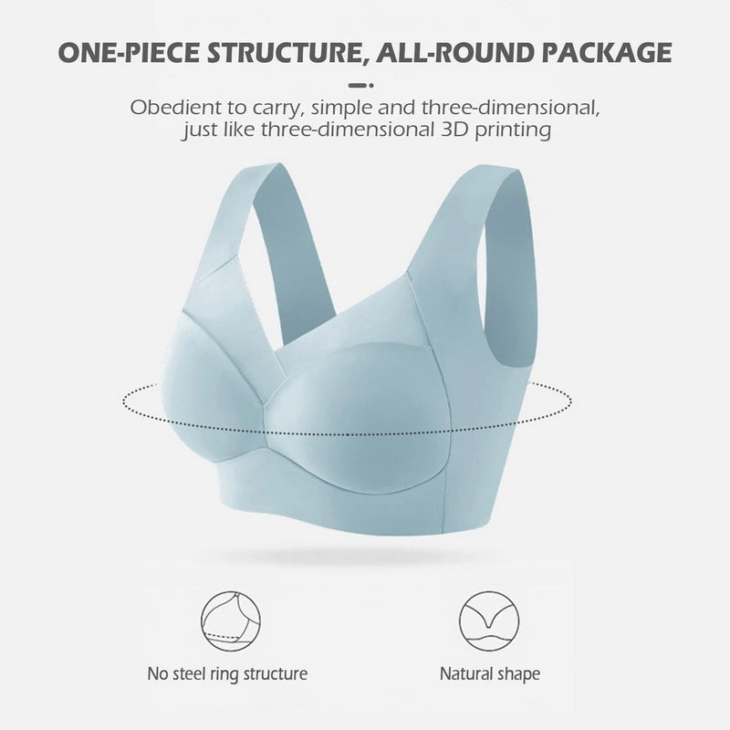 Seamless Push-Up Mesh Patchwork Bralette